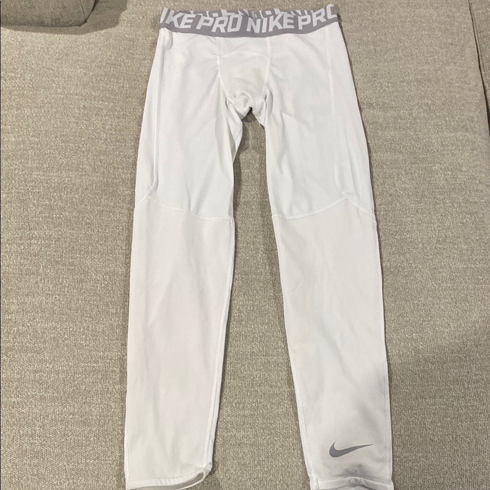 Nike Kids White Pro Leggings